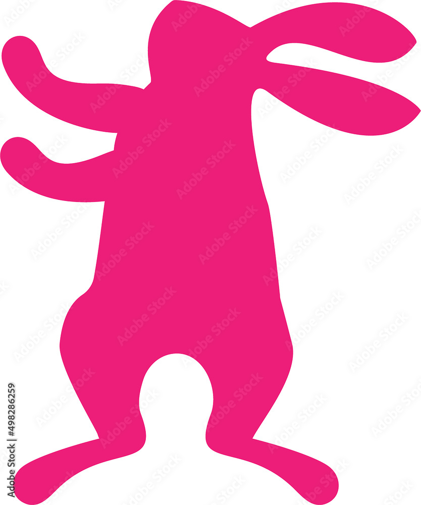 Easter cute rabbit silhouette. Vector cartoon illustration. Easter cute rabbit silhouette. Vector cartoon illustration.