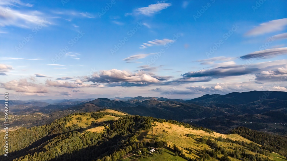 Summer Carpathian mountains in Ukraine