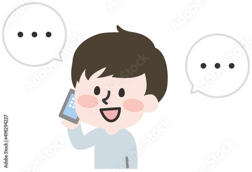 電話をする男性