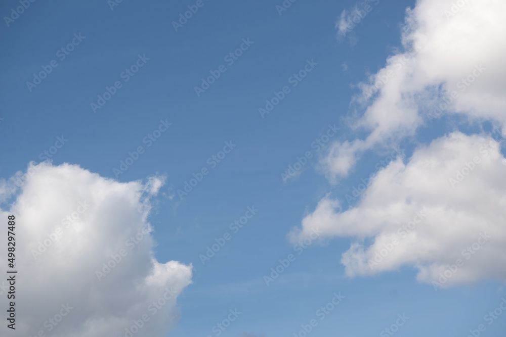 white clouds in the blue sky