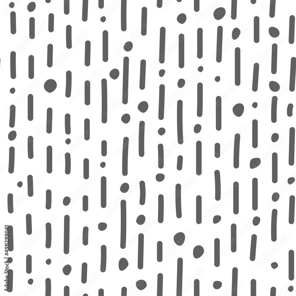 Seamless pattern. Monochrome organic shapes texture - vector clipart /  vector image