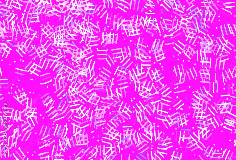Light Purple, Pink vector template with repeated sticks, dots.