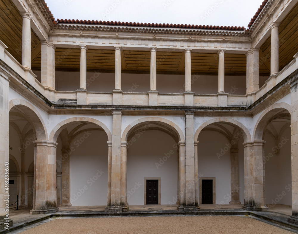 the entrance cloister and courtyard of the Alcobaca monastery