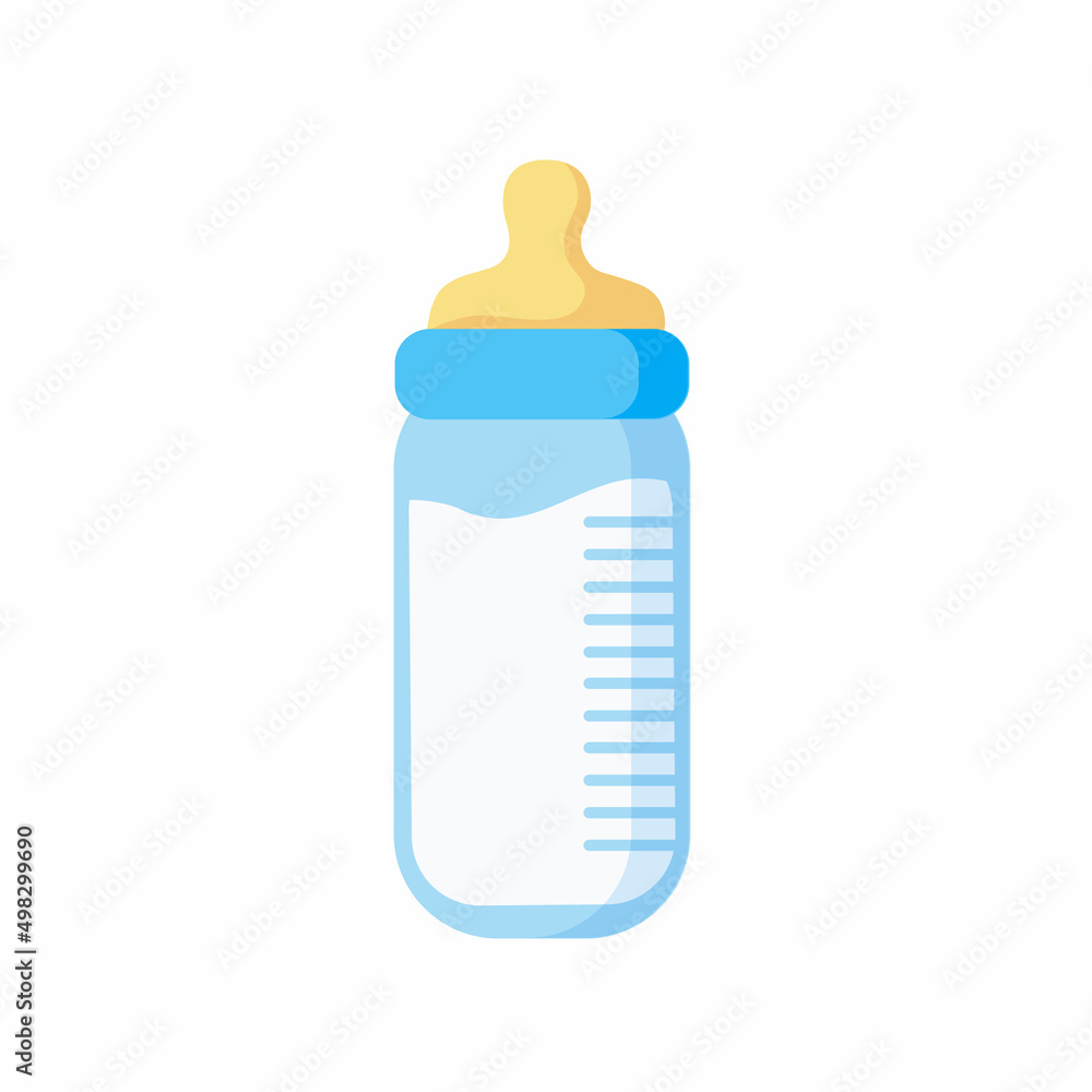 Baby milk bottle isolated on white background. Vector stock Baby milk bottle isolated on white background. Vector stock
