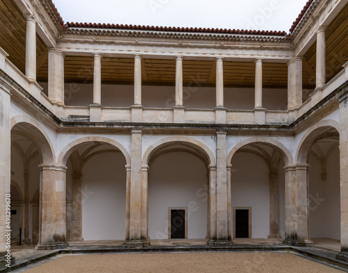 the entrance cloister and courtyard of the Alcobaca monastery photo
