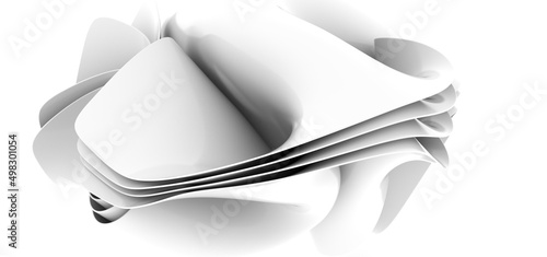 3D illustration of white su...