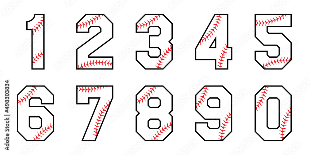 Baseball uniform number 19 icon set. Clipart image isolated on white