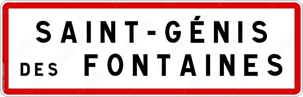 Panneau entrée ville agglomération Saint-Génis-des-Fontaines / Town entrance sign Saint-Génis-des-Fontaines Panneau entrée ville agglomération Saint-Génis-des-Fontaines / Town entrance sign Saint-Génis-des-Fontaines