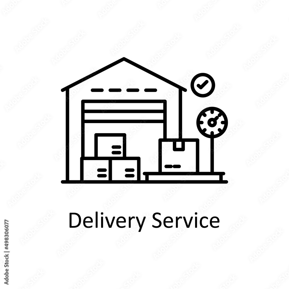 Delivery Service vector Outline Icon Design illustration. Logistics And Supply Chain Management Symbol on White background EPS 10 File