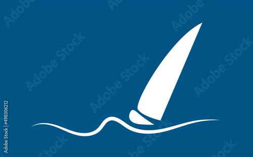 sagoma, windsurf, estate, mare
