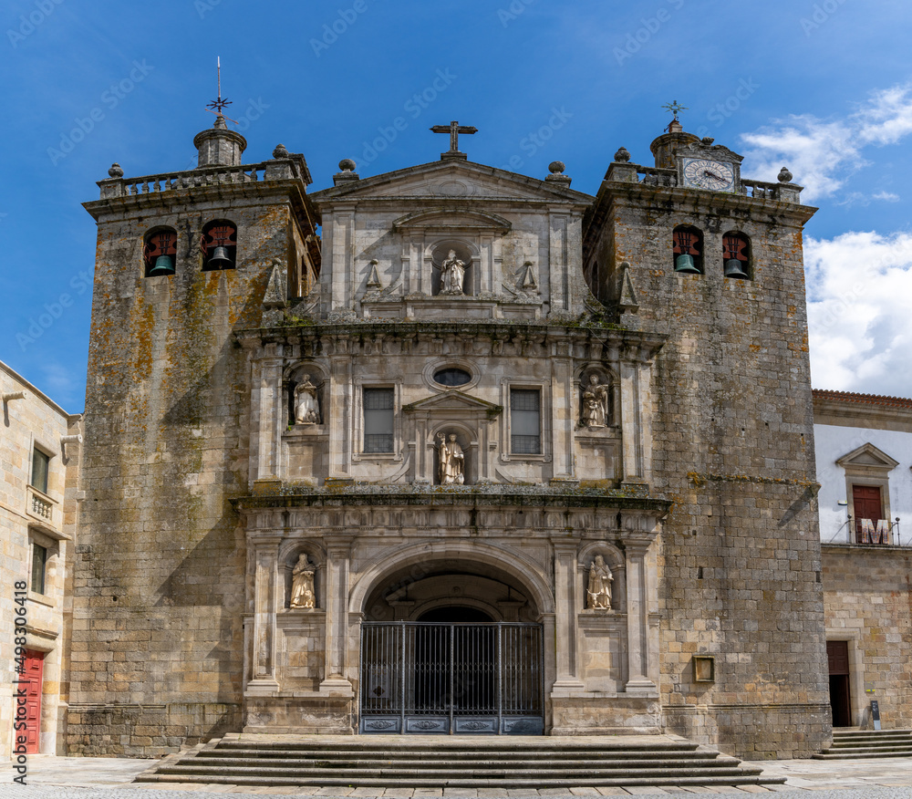 a view of the historic cathedral in the old city center of Viseu