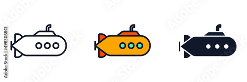 submarine icon symbol template for graphic and web design collection logo vector illustration