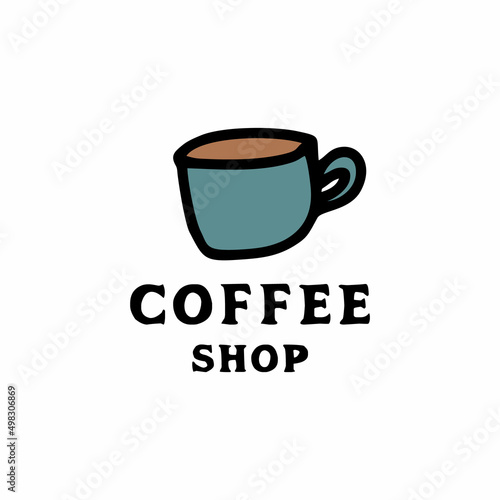 coffee logo, coffee shop logo design vector illustration