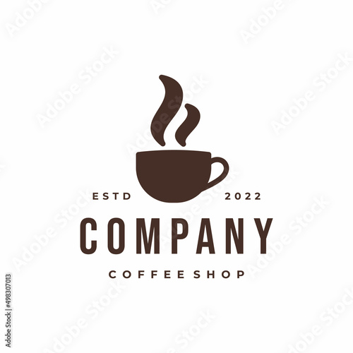 Coffee logo, coffee shop logo design vector illustration