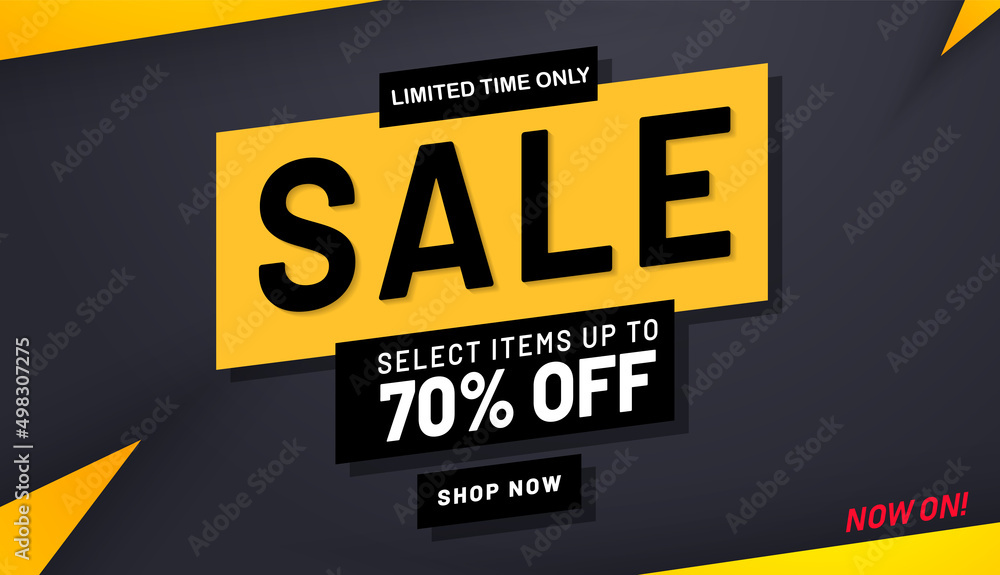 Sale banner template design, Super sale special offer. 