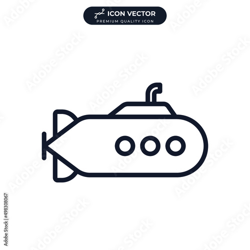 submarine icon symbol template for graphic and web design collection logo vector illustration