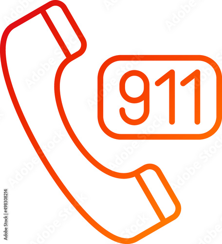 Call 911 Icon Style