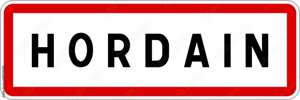 Panneau entrée ville agglomération Hordain / Town entrance sign Hordain Panneau entrée ville agglomération Hordain / Town entrance sign Hordain