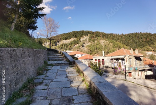 vourgareli village in arta perfecture greece in winter season