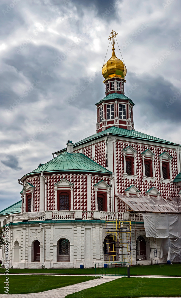 Christmas church, years of construction1686 - 1692 . Resurrection monastery. City of Istra, Russia