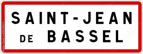 Panneau entrée ville agglomération Saint-Jean-de-Bassel / Town entrance sign Saint-Jean-de-Bassel photo