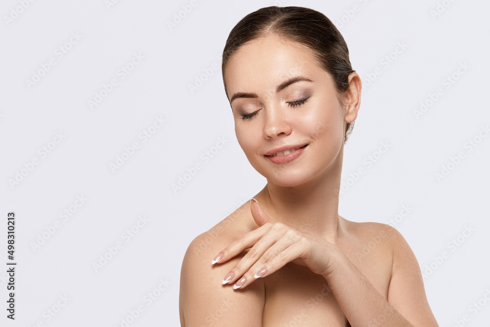 Beauty face. Woman model with healthy facial skin and natural makeup portrait. Beauty face. Woman model with healthy facial skin and natural makeup portrait.