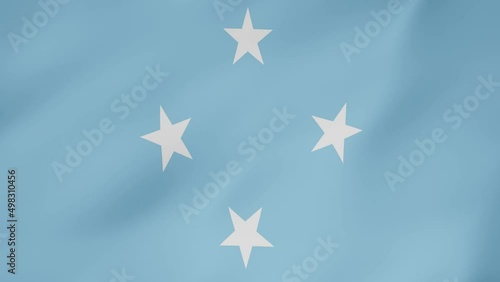 Bandera animada, Micronesia. 4K photo