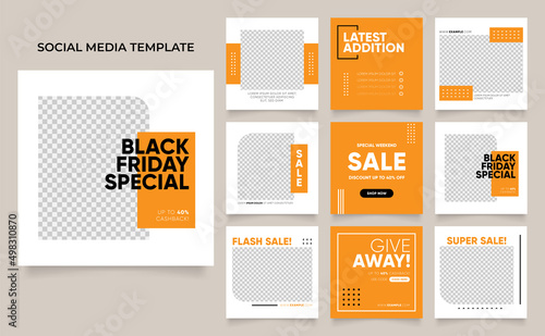 social media template banner fashion sale promotion. fully editable instagram and facebook square post frame puzzle organic sale poster.