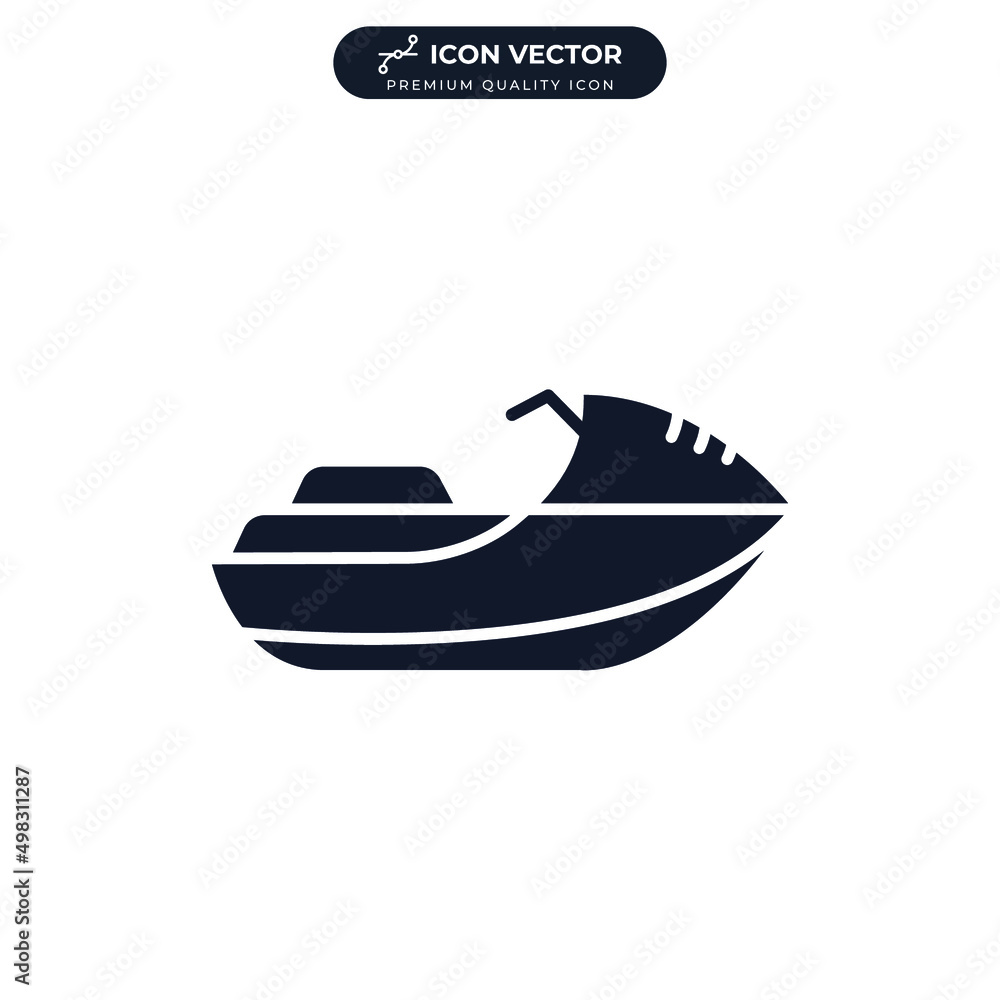 jet boat icon symbol template for graphic and web design collection logo vector illustration