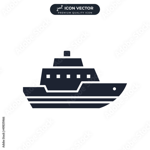 ship icon symbol template for graphic and web design collection logo vector illustration photo