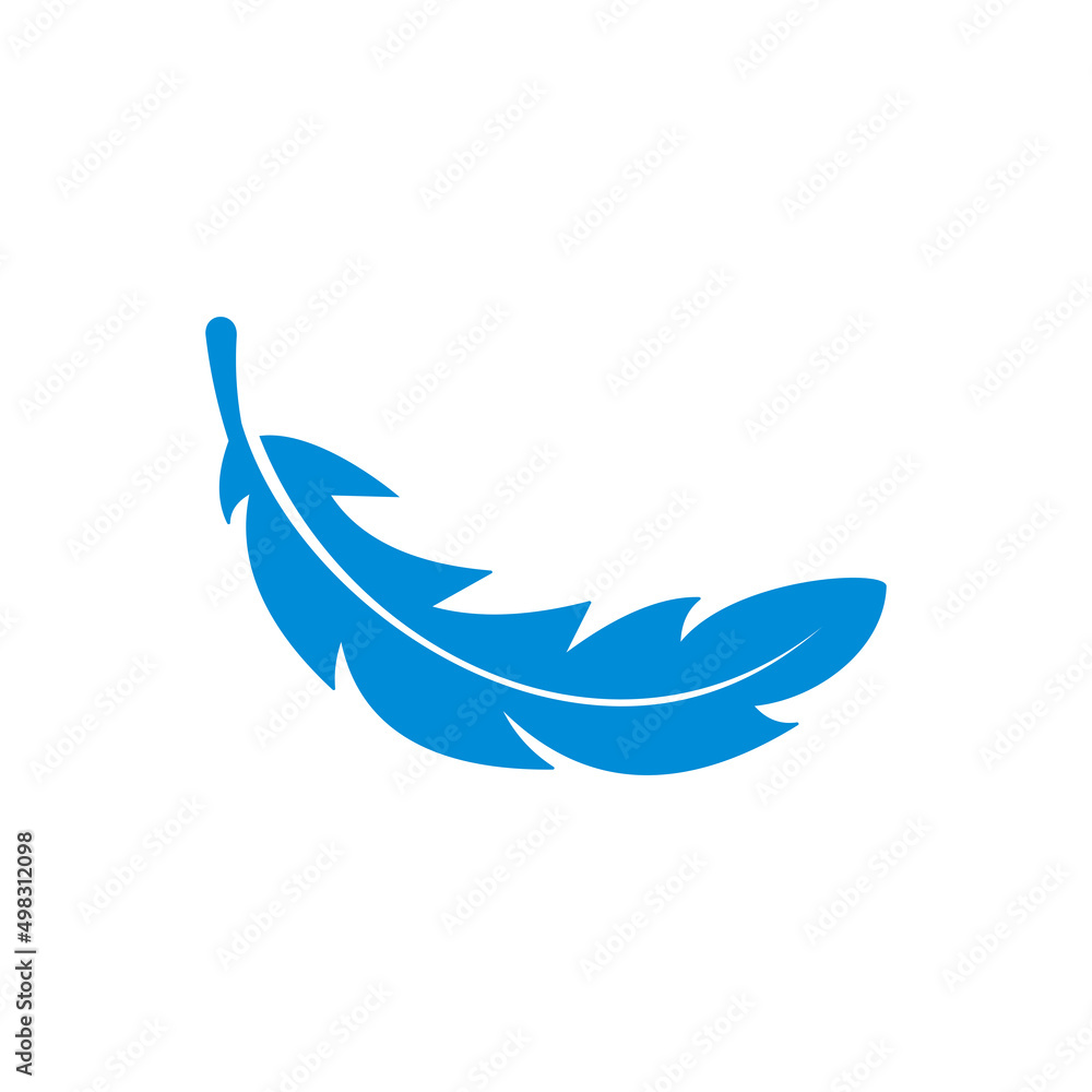 feather icon vector on white background  	
