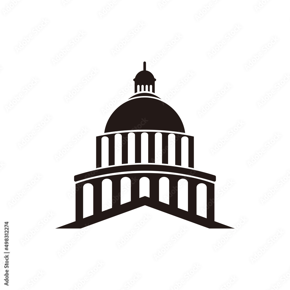 Capitol building  vector icon illustration sign	