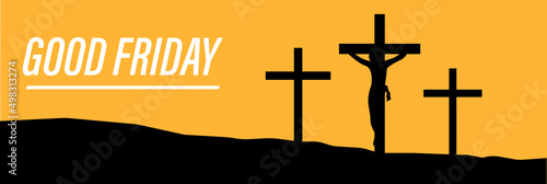 Holy Good friday background with crosses