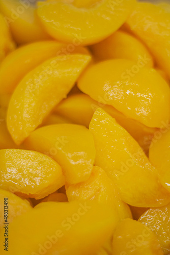 close up of peaches portions