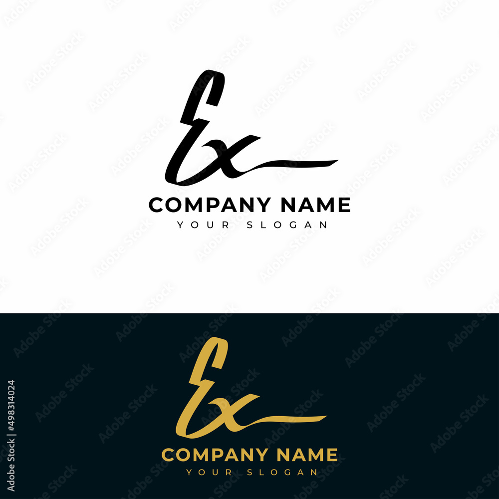 Ex Initial signature logo vector design Ex Initial signature logo vector design