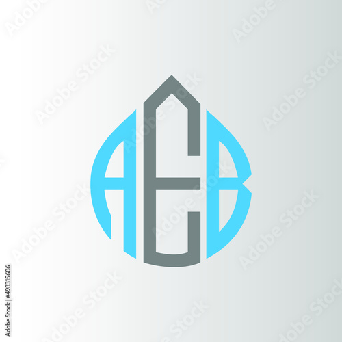 AEB logo monogram isolated on circle element design template, AEB letter logo design on white background. AEB creative initials letter logo concept.  
 AEB letter design. photo