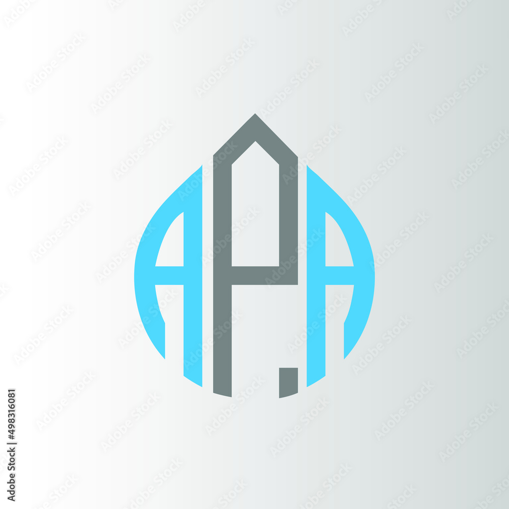 APA logo monogram isolated on circle element design template, APA letter logo design on white background. APA creative initials letter logo concept.  APA letter design. - obrazy, fototapety, plakaty 