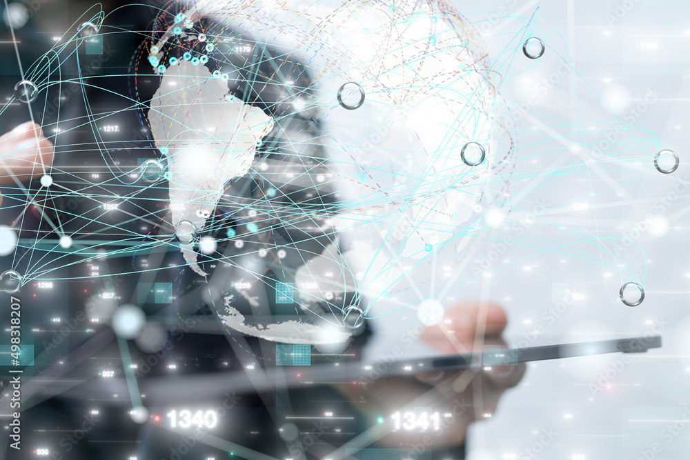 Digital technology background. Network connection dots and lines. Digital technology background. Network connection dots and lines.