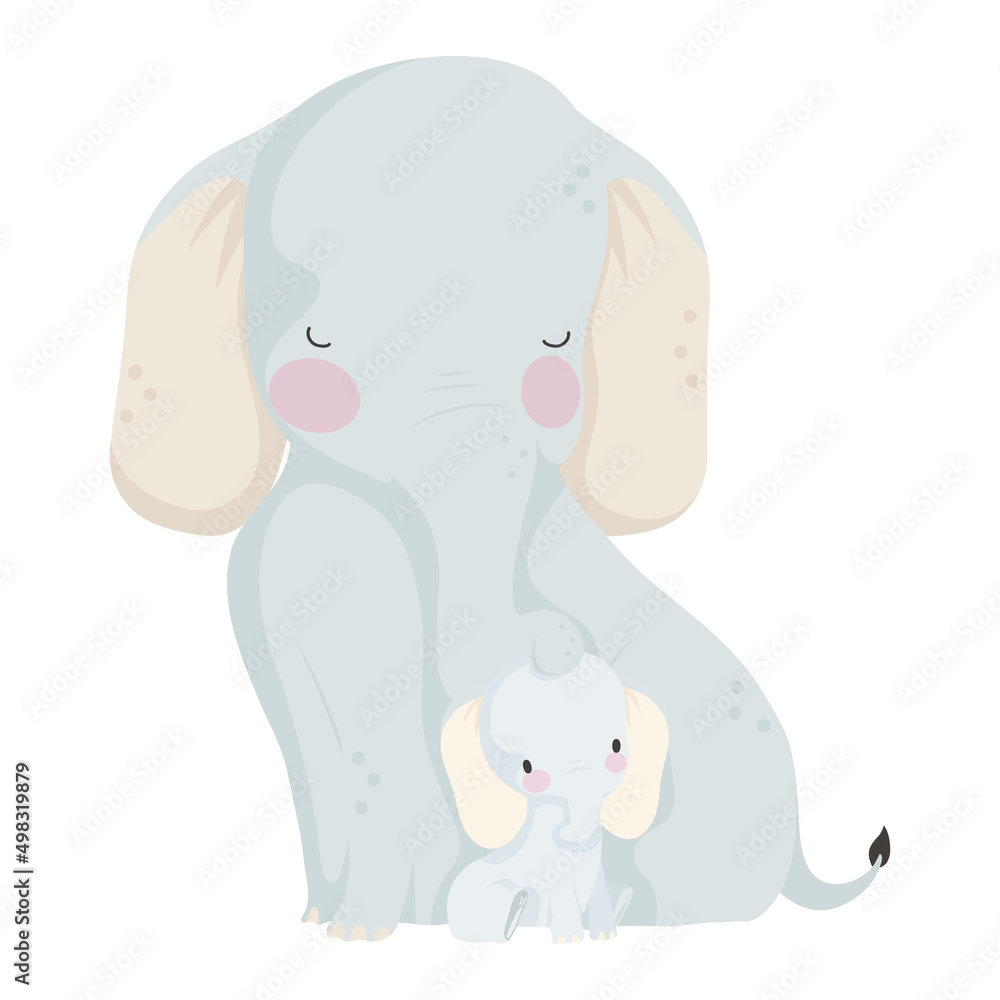 elephant mom with baby elephant mom with baby