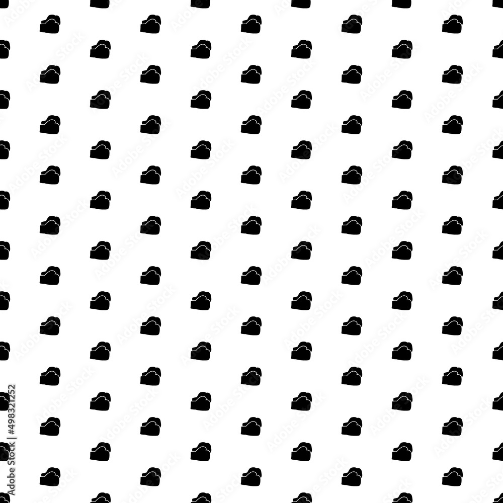 Square seamless background pattern from geometric shapes. The pattern is evenly filled with big black boxing gloves symbols. Vector illustration on white background