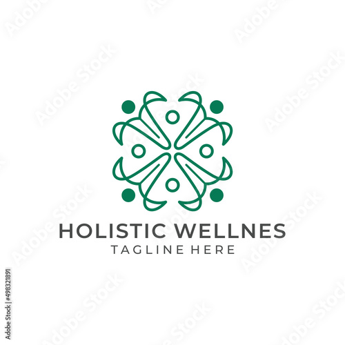 Holistic wellnes simple minimalist logo design