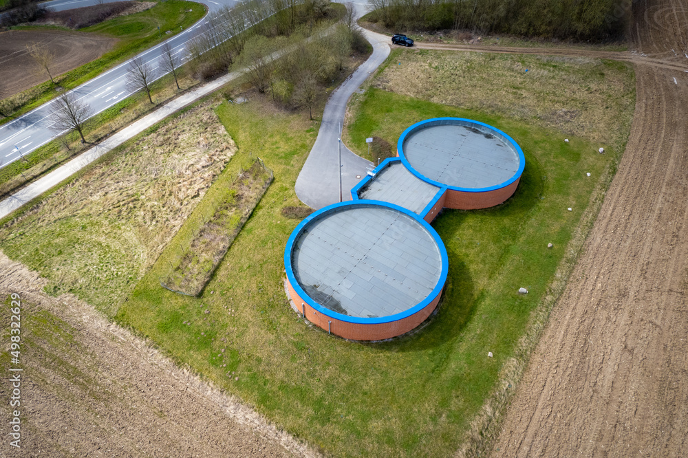 elevated tank for drinking water supplying a small town