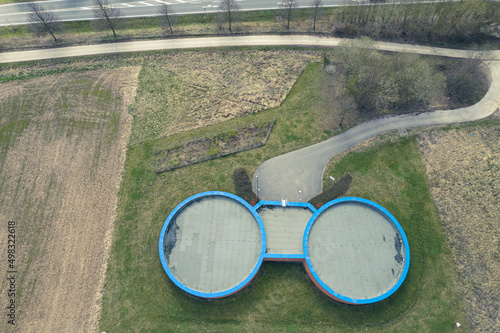 elevated tank for drinking water supplying a small town