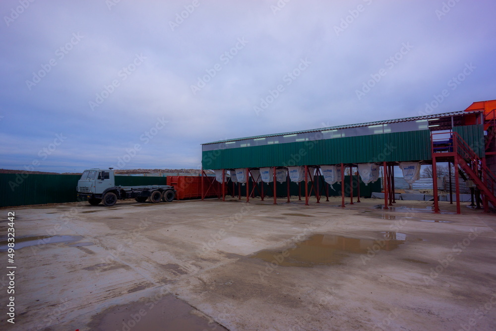 waste sorting station next to the municipal solid waste landfill waste sorting station next to the municipal solid waste landfill