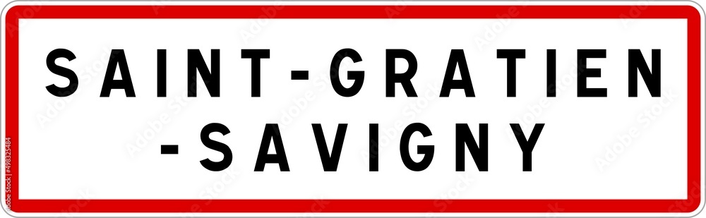 Panneau entrée ville agglomération Saint-Gratien-Savigny / Town entrance sign Saint-Gratien-Savigny Panneau entrée ville agglomération Saint-Gratien-Savigny / Town entrance sign Saint-Gratien-Savigny