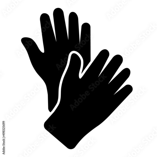 Gloves Flat Icon Isolated On White Background