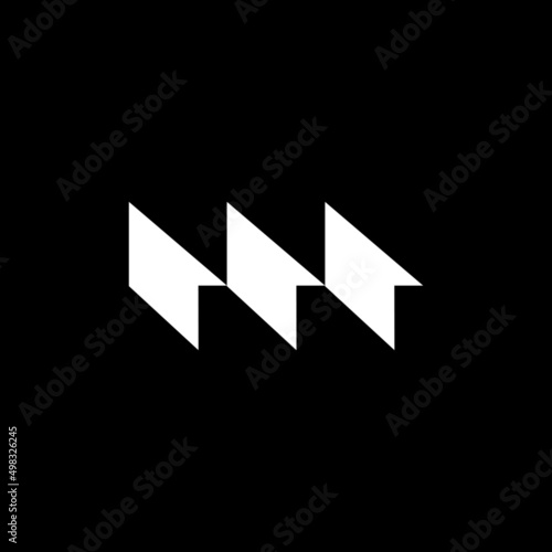 dynamic flat letter logo