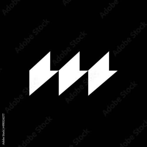 dynamic flat letter logo