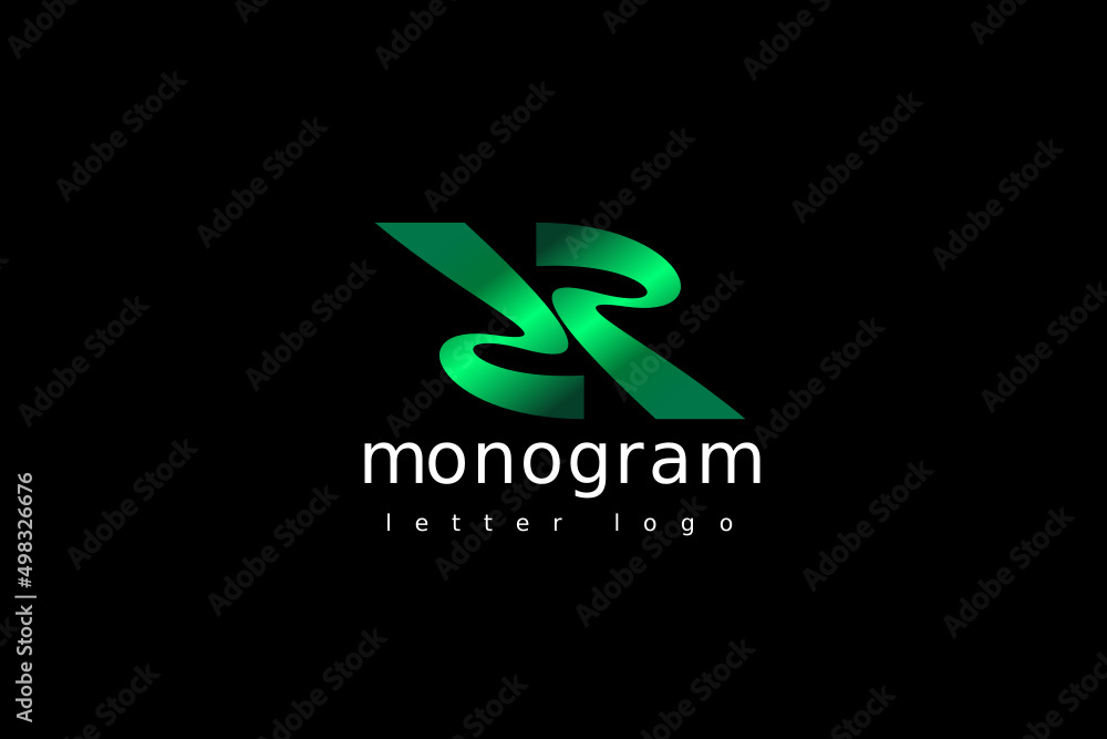 Fototapeta premium monogram letter z r logo