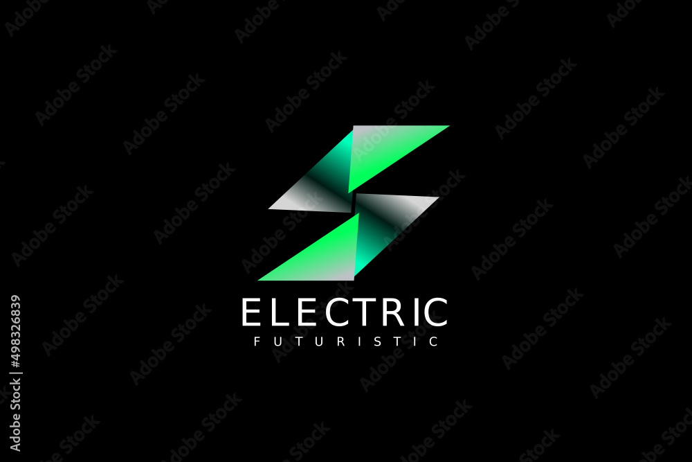electric gradient letter s logo electric gradient letter s logo